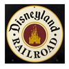 Disneyland Railroad Metal Sign.