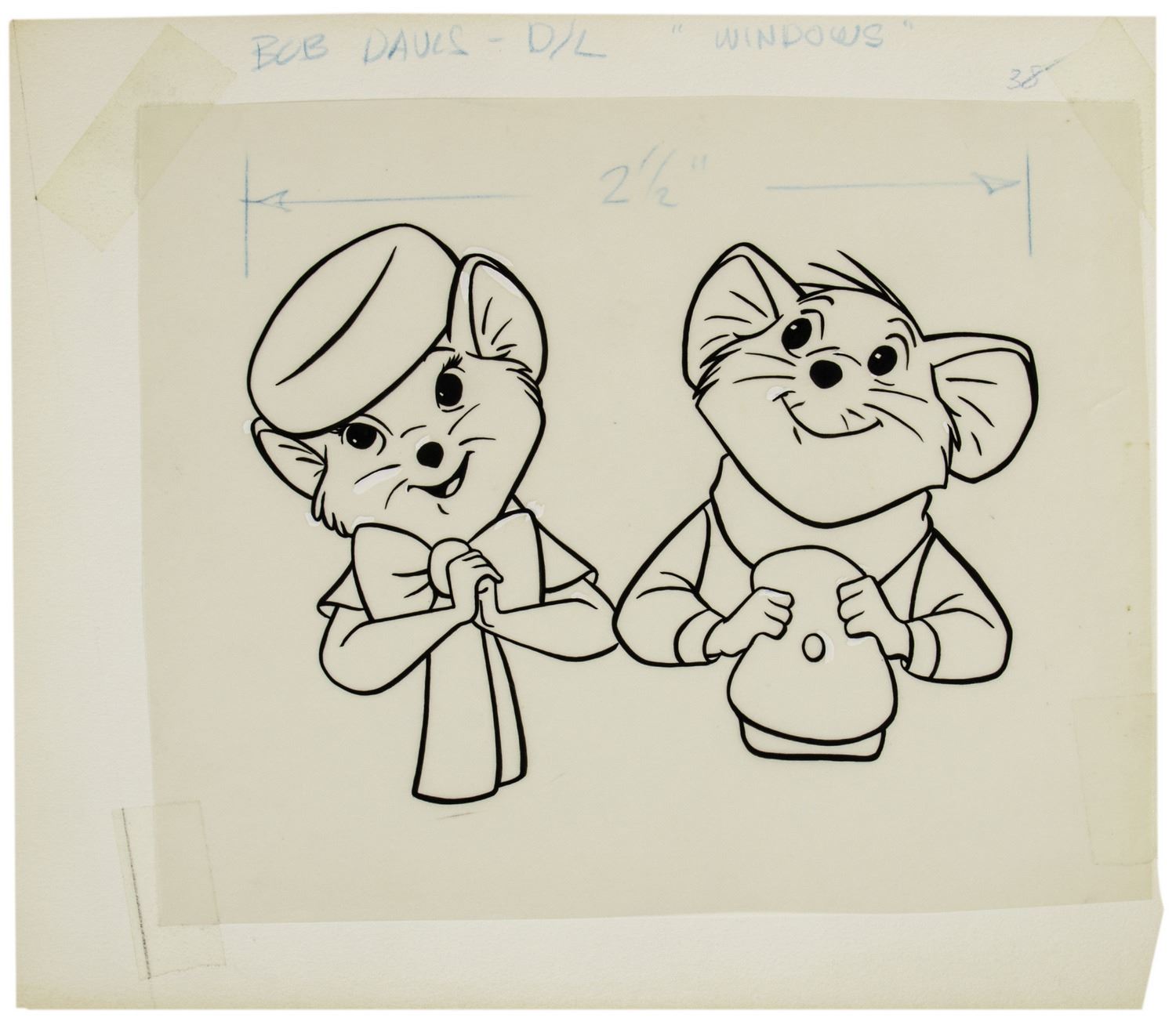 Disney The Rescuers Window Original