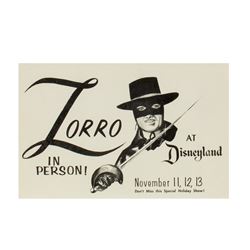"Zorro at Disneyland" Flyer.