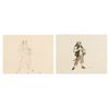 Image 1 : Pair of "Pirates of the Caribbean" Marc Davis Drawings.