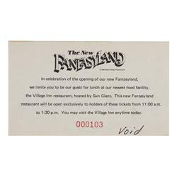 The New Fantasyland Meal Voucher.