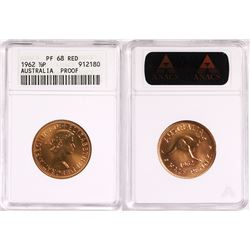 1962Y. Australian Half Penny - ANACS PR 68RD