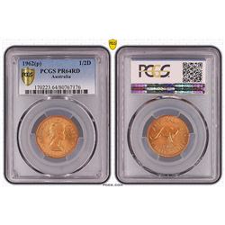 1962(p) Australian Half Penny - PCGS PR 64RD