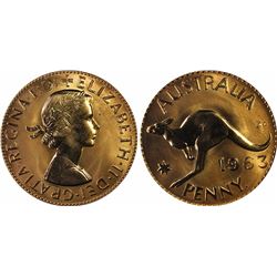 1963Y.(p) Australian Penny - PCGS PR 66RD