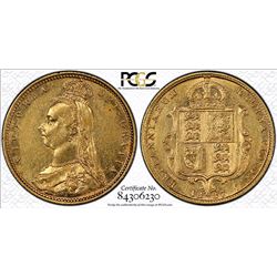 1887-M Australian Half Sovereign - PCGS AU 55