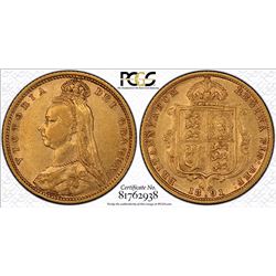 1891-S Australian Half Sovereign - PCGS XF 45