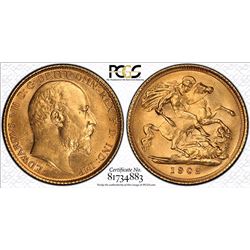 1902-S Australian Half Sovereign - PCGS AU 58