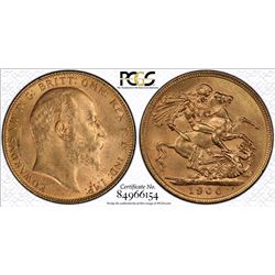 1906-P Australian Sovereign - PCGS MS 63