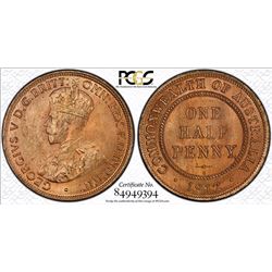 1912-H Australian Half Penny - PCGS MS 64RD
