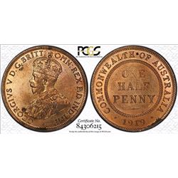 1919 Australian Half Penny - PCGS MS 63RB