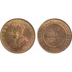 1926 Australian Half Penny - PCGS MS 64RB