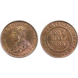 1929 Australian Half Penny - PCGS MS 64RB