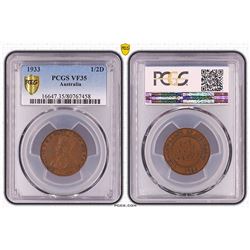 1933 Australian Half Penny - PCGS VF 35