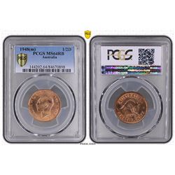 1948(m) Australian Half Penny - PCGS MS 64RB