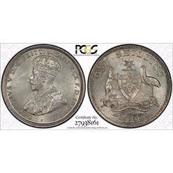 1914 Australian Shilling - PCGS MS 64