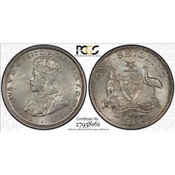 1916-M Australian Shilling - PCGS MS 63