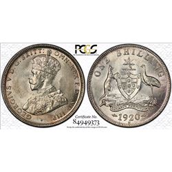 1920-M Australian Shilling - PCGS MS 63