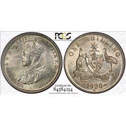 1920-M Australian Shilling - PCGS MS 64