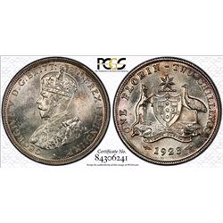 1923(m) Australian Florin - PCGS MS 65