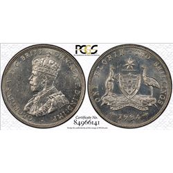 1934(m) Australian Florin - PCGS MS 63