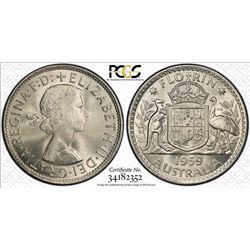 1959(m) Australian Florin - PCGS MS 65