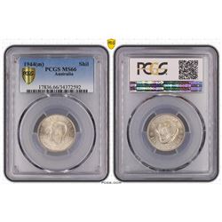 1944(m) Australian Shilling - PCGS MS 66