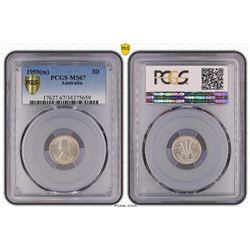 1959 Australian Threepence - PCGS MS 67