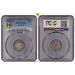 1922/1 Australian Threepence - PCGS G06