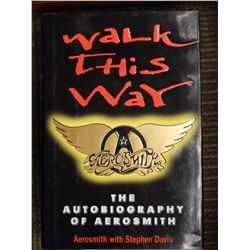 Aerosmith Walk This Way Hardcover Book Signed by Band