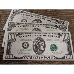 Batman Returns Gotham Bank Prop Currency Bills