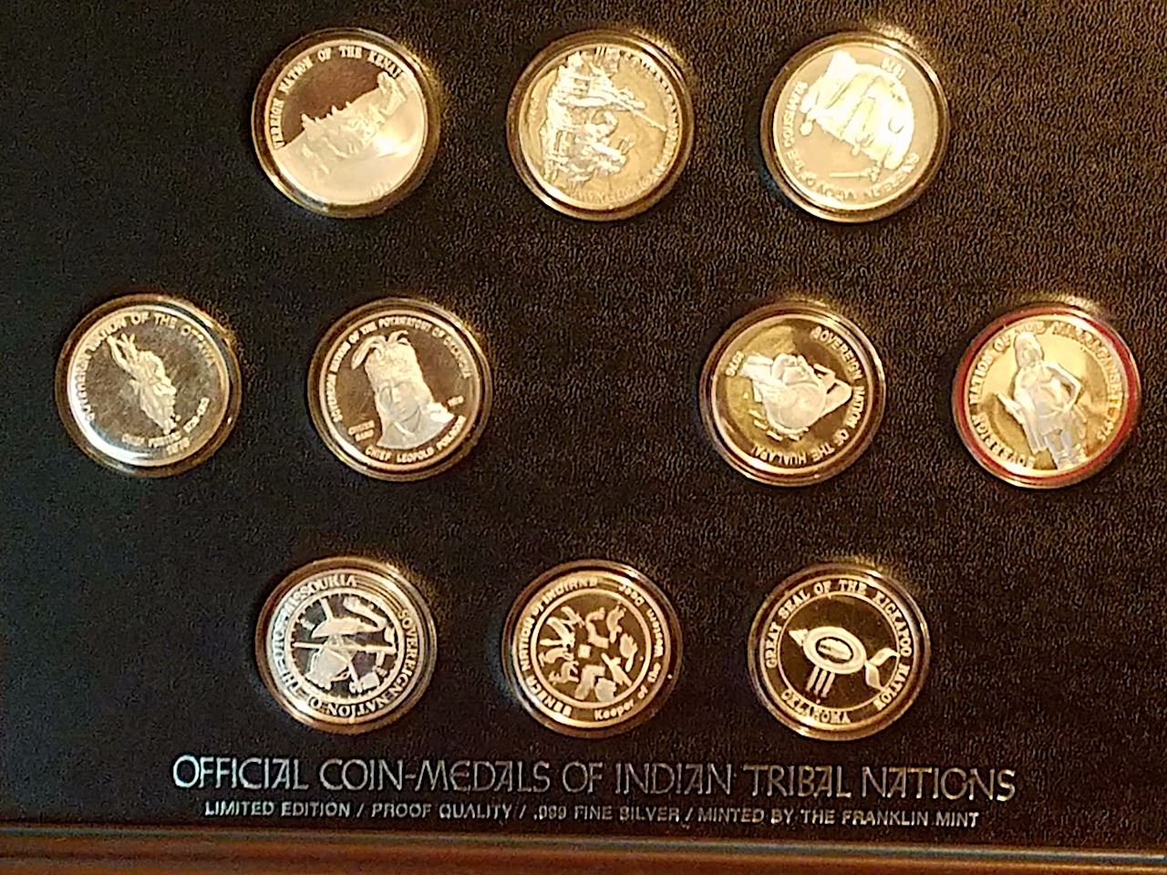 Collectible Coin Franklin Mint Solid Silver Indian Tribe