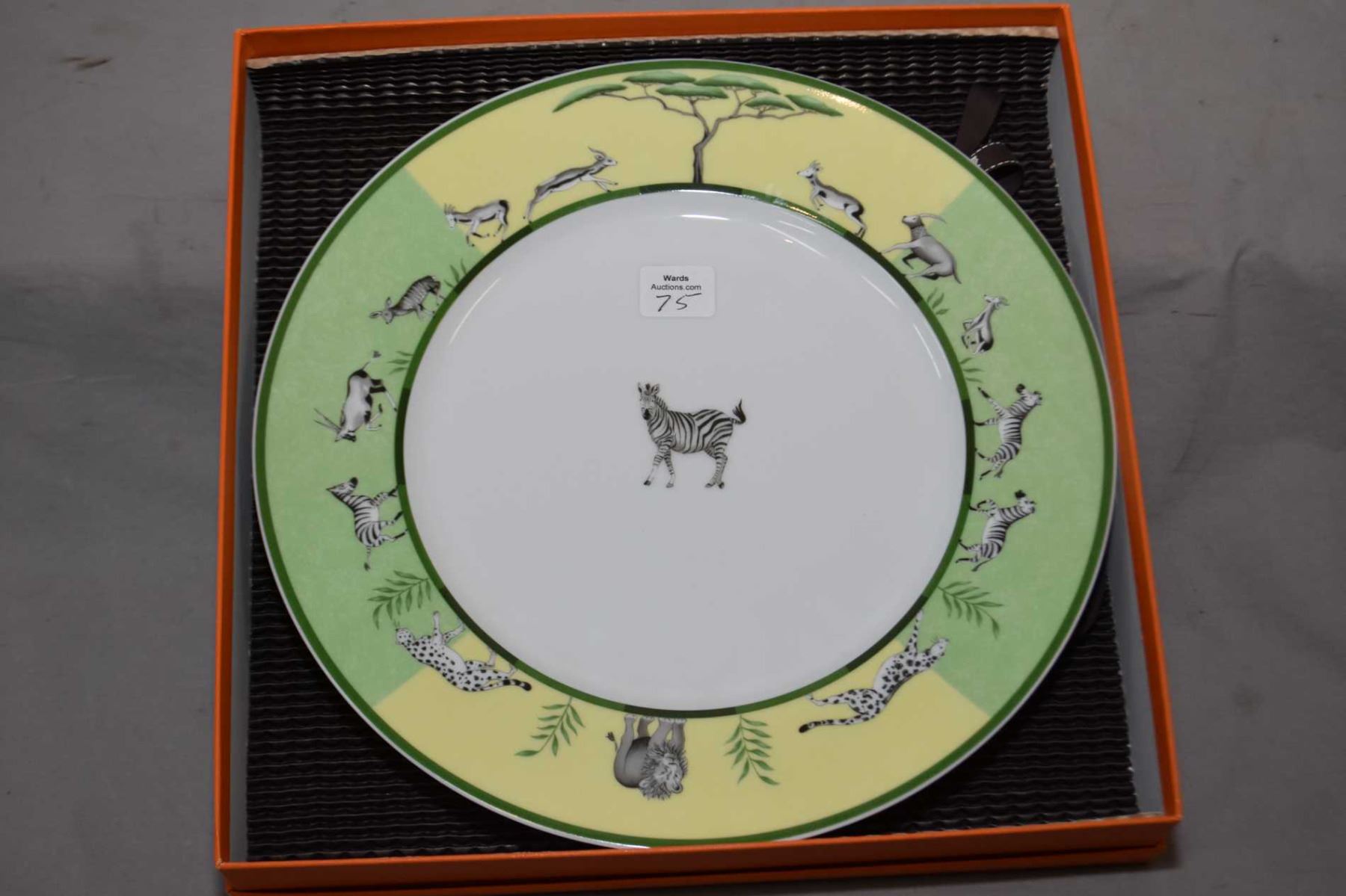 Hermes Africa plate 11" in diameter, purchased at Tiffany's with