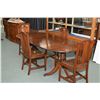 Image 1 : Antique mahogany Regency style double pedestal dining table with unique features allowing each end t