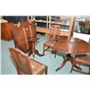 Image 2 : Antique mahogany Regency style double pedestal dining table with unique features allowing each end t
