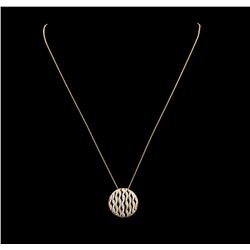 0.81 ctw Diamond Pendant & Chain - 14KT Yellow, White, And Rose Gold