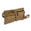 Image 2 : Gucci White Brown Canvas Leather Monogram Waist Belt Bag