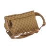 Image 3 : Gucci White Brown Canvas Leather Monogram Waist Belt Bag