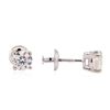 Image 2 : 1.00 ctw Diamond Stud Earrings - 14KT White Gold