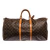 Image 2 : Louis Vuitton Monogram Canvas Leather Keepall 55 cm Bandouliere Duffle Bag Lugga
