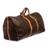 Image 3 : Louis Vuitton Monogram Canvas Leather Keepall 55 cm Bandouliere Duffle Bag Lugga