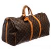 Image 4 : Louis Vuitton Monogram Canvas Leather Keepall 55 cm Bandouliere Duffle Bag Lugga