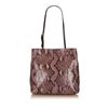 Image 3 : Prada Purple Black Brown Python Snakeskin Leather Shoulder Bag