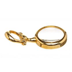 Gucci Gold Tone Horsebit Desk Magnifying Glass