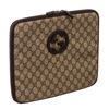 Image 2 : Gucci Brown Monogram Coated Canvas Leather Trim Laptop Case