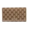 Image 1 : Gucci Beige Tan Monogram Canvas Leather Continental Wallet