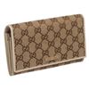 Image 4 : Gucci Beige Tan Monogram Canvas Leather Continental Wallet