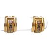 Image 1 : Hermes Gold Plated Enamel Clip On Earrings