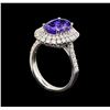 Image 4 : 14KT White Gold 2.51 ctw Tanzanite and Diamond Ring