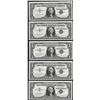 Image 1 : Lot of (5) Consecutive 1957 $1 Silver Certificate Notes Uncirculated