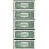 Image 2 : Lot of (5) Consecutive 1957 $1 Silver Certificate Notes Uncirculated